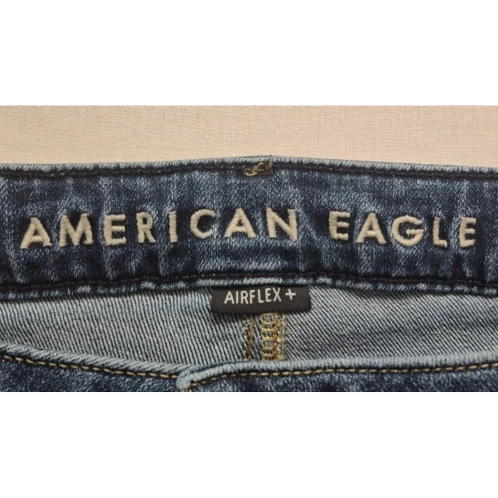 American Eagle AirFlex men's slim straight denim blue jeans‎ 38x32 dark wash